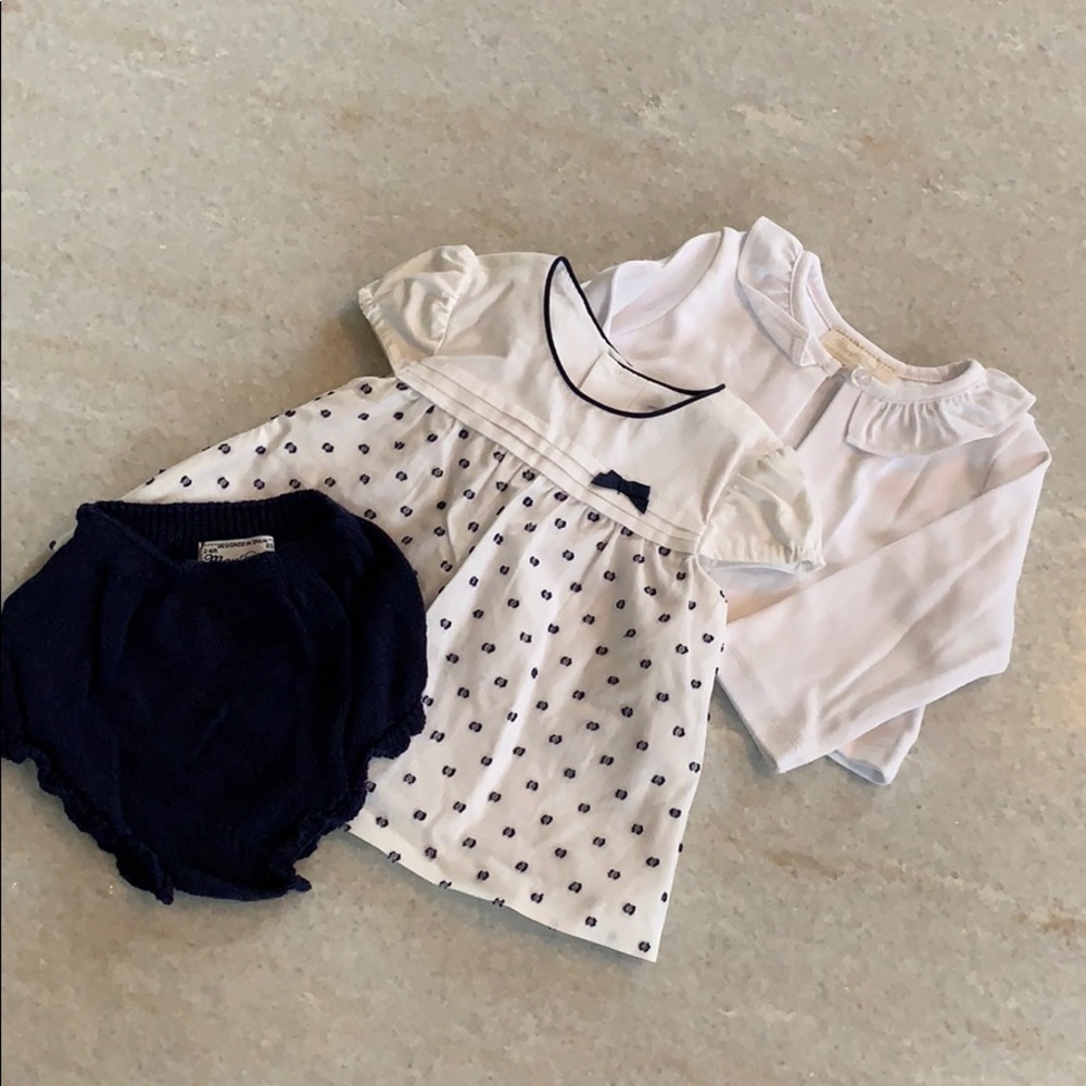 Mayoral Dress bloomer and cardigan set -2-4 months